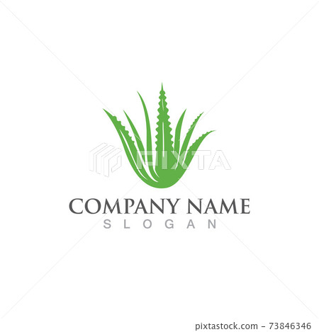 Aloe vera logo and symbol vector 73846346