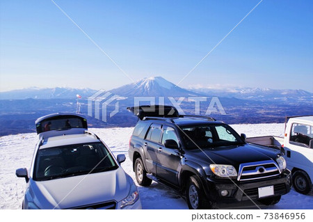 Car image SUV in a snowy landscape 73846956