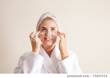 Dreaming while daily beauty routine at home 73847254