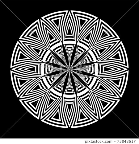 Abstract decorative geometric circle pattern. Abstract decorative geometric circle pattern. 73848617