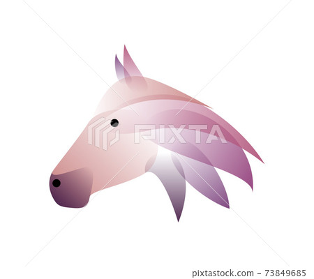 Vector horse in gradient style. Digital art 73849685