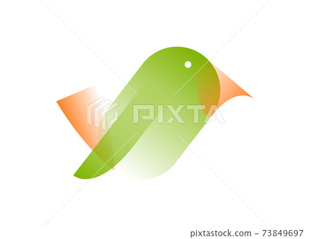 Vector bird in gradient style. Digital art 73849697