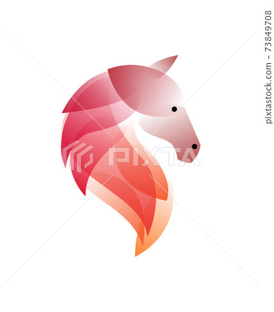 Vector horse in gradient style. Digital art Vector horse in gradient style. Digital art 73849708
