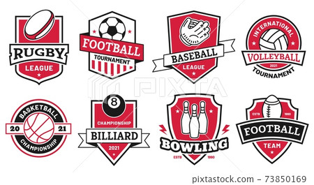 Ball sports logo. Badges for american football, - Stock Illustration  [73850169] - PIXTA