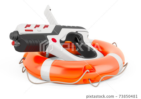 Repair and service of game gun, 3D rendering 73850481