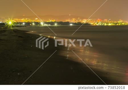 city on the background of the sea. Anapa, Krasnodar Krai, Russia. night landscape city on the background of the sea. Anapa, Krasnodar Krai, Russia. night landscape 73852018