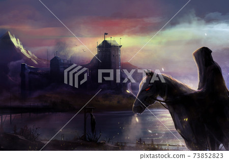 Black horseman castle. Black horseman castle. 73852823