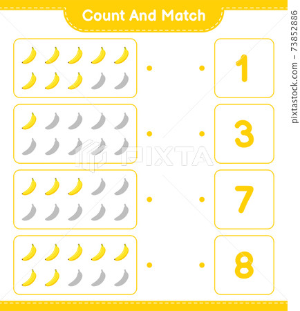 Count and match, count the number of Banana and... - Stock Illustration ...