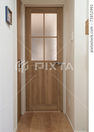 Wooden door with frosted glass and lattice Wooden door with frosted glass and lattice 73852991
