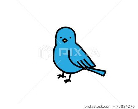Simple blue bird illustration Simple blue bird illustration 73854276