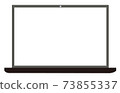 Black laptop with monitor in front 73855337