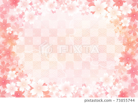 Cherry frame background material 73855744