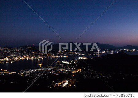 Nagasaki city night view seen from Mt. Inasa, the world's three new night views Nagasaki city night view seen from Mt. Inasa, the world's three new night views 73856715