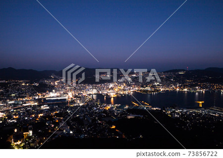 Nagasaki city night view seen from Mt. Inasa, the world's three new night views 73856722