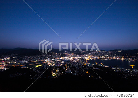 Nagasaki city night view seen from Mt. Inasa, the world's three new night views 73856724