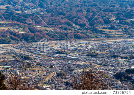 Scenery of Iida, Takamori, and Takagi seen from Kokuzoyama, Iida City, Nagano Prefecture 73856794