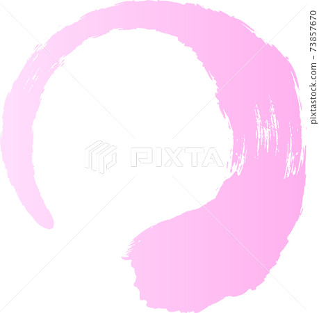 Circle drawn with pink ink for Hinamatsuri 73857670