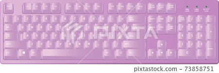時尚可愛的粉紅色遊戲鍵盤 73858751