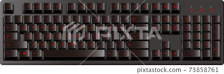 Cool and stylish black gaming keyboard 73858761