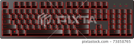 酷炫時尚的黑紅色遊戲鍵盤 73858765