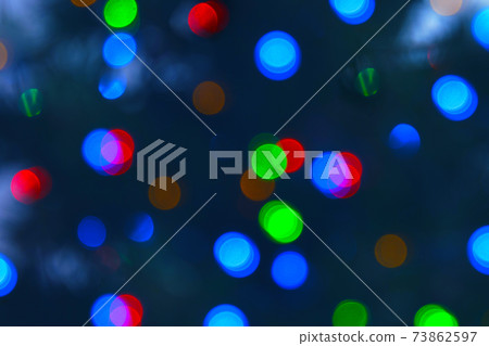 Blurred colourful vintage background. Dark neon bokeh.  73862597