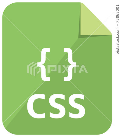 File format / programming language vector icon illustration / CSS 73865001