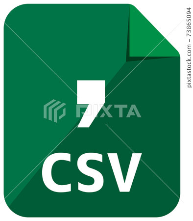 文件格式/編程語言矢量圖標插畫/ CSV 73865094