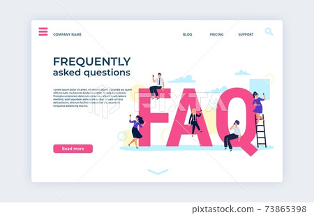 Frequently asked questions landing web page template Frequently asked questions landing web page template 73865398