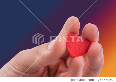 Hand with a heart Hand with a heart 73866060