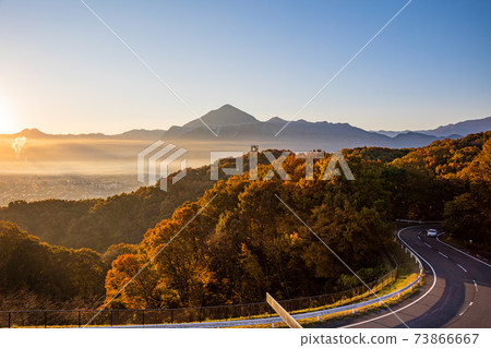 (Saitama Prefecture) Chichibu Town and Mt. Buko seen from the Muse Park Observatory (Saitama Prefecture) Chichibu Town and Mt. Buko seen from the Muse Park Observatory 73866667