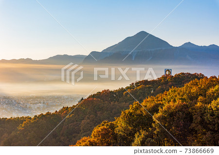 (Saitama Prefecture) Chichibu Town and Mt. Buko seen from the Muse Park Observatory (Saitama Prefecture) Chichibu Town and Mt. Buko seen from the Muse Park Observatory 73866669