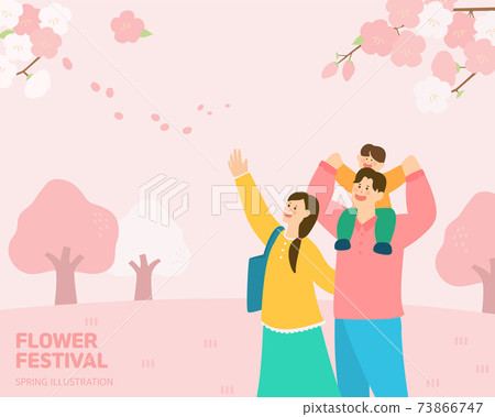 Fresh spring landscape illustration 04 Fresh spring landscape illustration 04 73866747