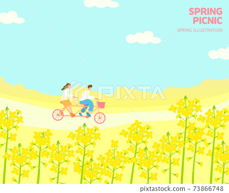 Fresh spring landscape illustration 03 73866748