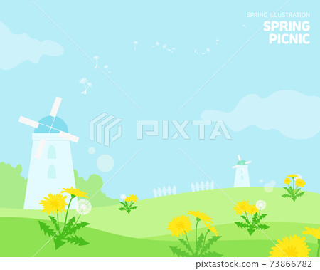 Fresh spring landscape illustration 10 73866782