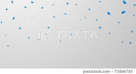 Celebration background template with confetti blue ribbons. luxury greeting rich card. 73866785