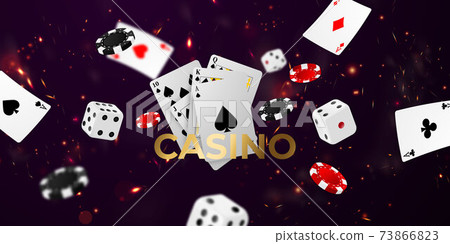 Playing card. Winning poker hand casino chips... - 스톡일러스트 ...