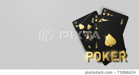 Playing card. Winning poker hand casino chips flying realistic tokens for gambling, cash for roulette or poker, Playing card. Winning poker hand casino chips flying realistic tokens for gambling, cash for roulette or poker, 73866824
