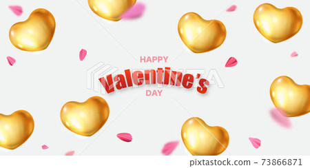 Valentine hearts balloon vector background concept design. Happy