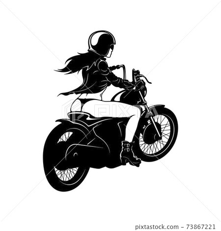 Hot girl riding online motorcycle