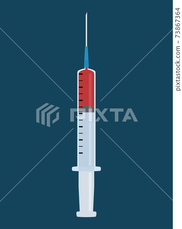 矢量圖的注射器採血 插圖素材 圖庫