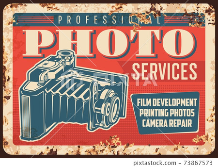 Photo camera photography studio metal plate rusty Photo camera photography studio metal plate rusty 73867573