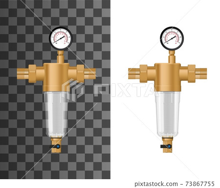 House water sediment filter system vector mock-up 73867755
