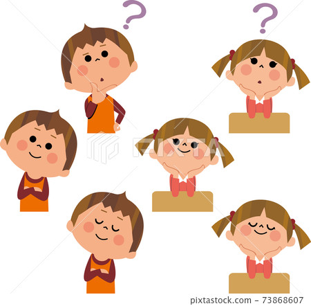 Elementary school student to think Elementary school student to think 73868607