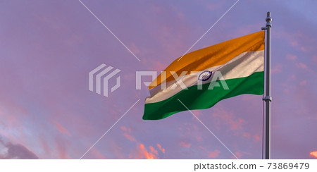 3d rendering of the national flag of the India - Stock Illustration ...
