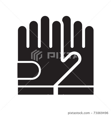 Garden Glove Pair Icon in Outline Design Garden Glove Pair Icon in Outline Design 73869496