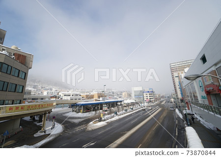 Scenery around Otaru station in winter Scenery around Otaru station in winter 73870844