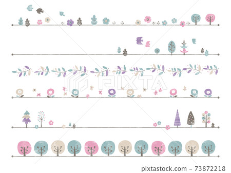 Watercolor Scandinavian handwritten spring line wood Watercolor Scandinavian handwritten spring line wood 73872218