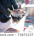 Making fried ice cream 73872237