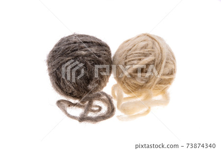 wool skein isolated 73874340