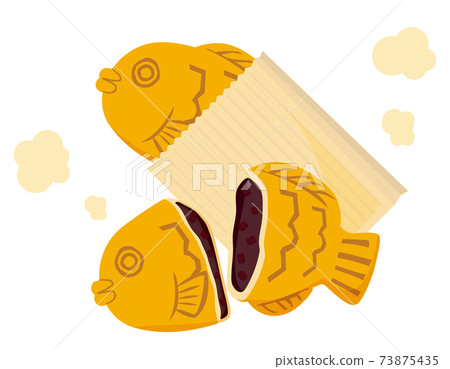 Taiyaki vector illustration Japanese sweets 73875435
